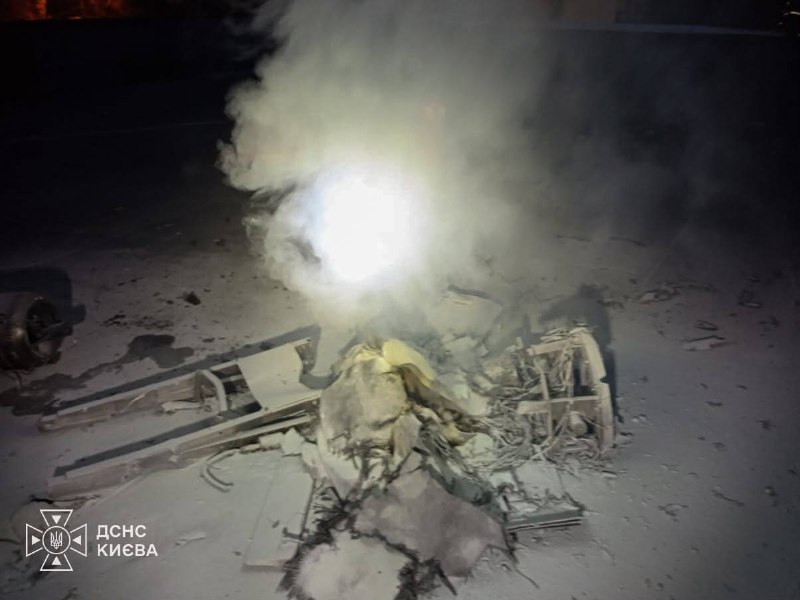 Aftermath of an overnight attack on a Ukrainian city