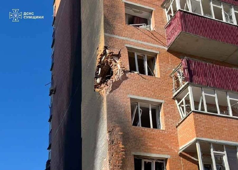 Aftermath of an overnight attack on a Ukrainian city