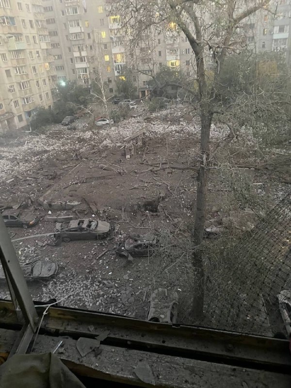 Aftermath of a nighttime attack on Ukrainian cities