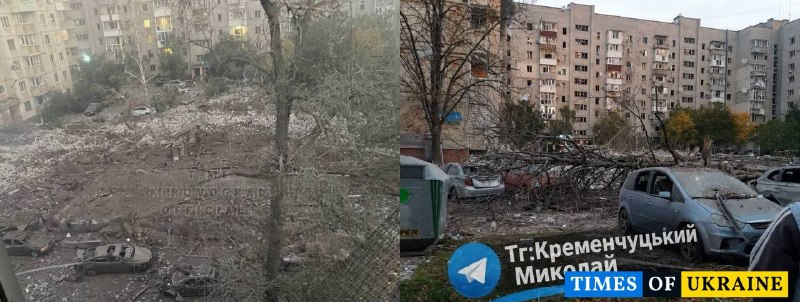 Aftermath of a nighttime attack on Ukrainian cities