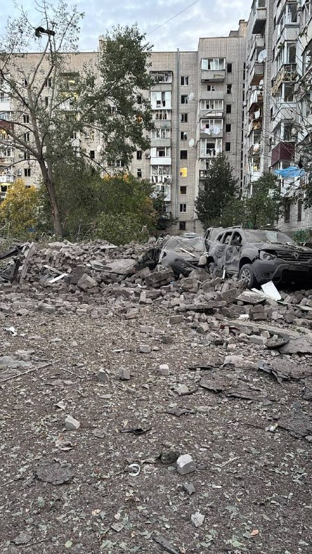 Aftermath of a nighttime attack on Ukrainian cities