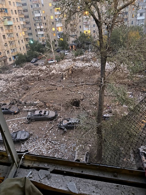 Aftermath of a nighttime attack on Ukrainian cities