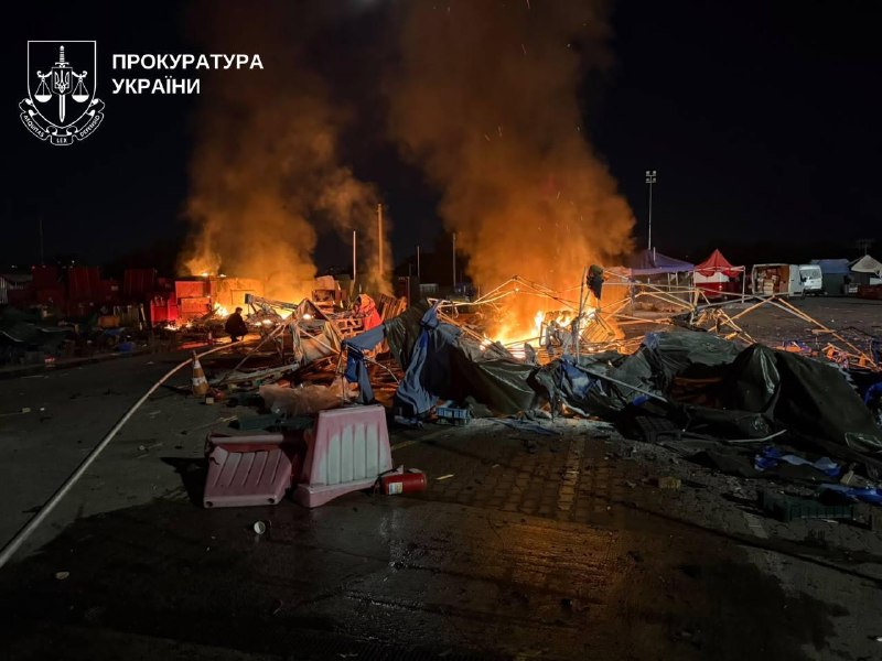 Наслідки атаки безпілотників у Києві