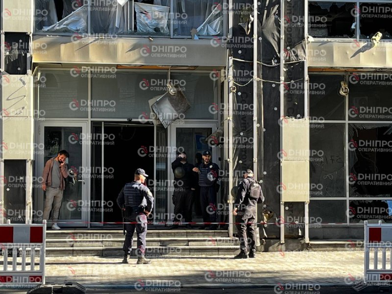 Mjesto napada u središtu Dnjipro gdje traju radovi na uklanjanju posljedica