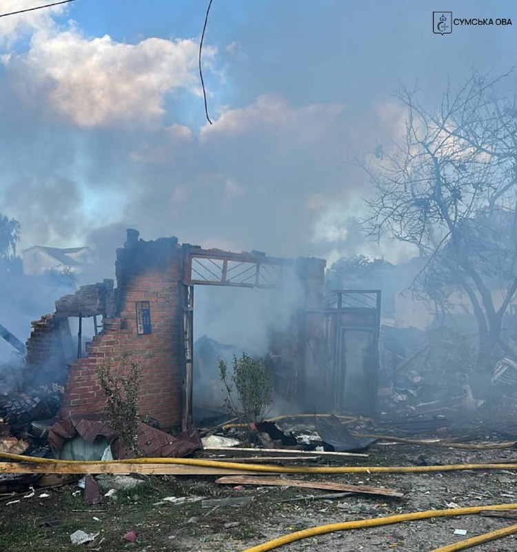 Skutki rosyjskiego ataku lotniczego na infrastrukturę cywilną Sum