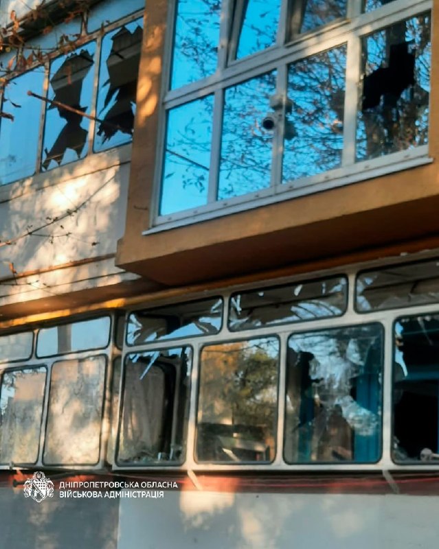 Conseguenze di un bombardamento nella regione di Dnipropetrovsk
