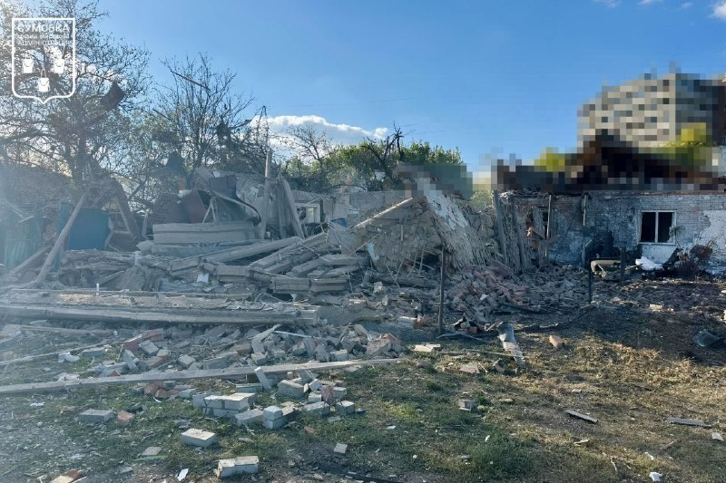 Aftermath of the shelling of the city of Sumy