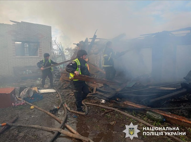 Наслідки атаки безпілотника на житловий сектор у Чернігівській області