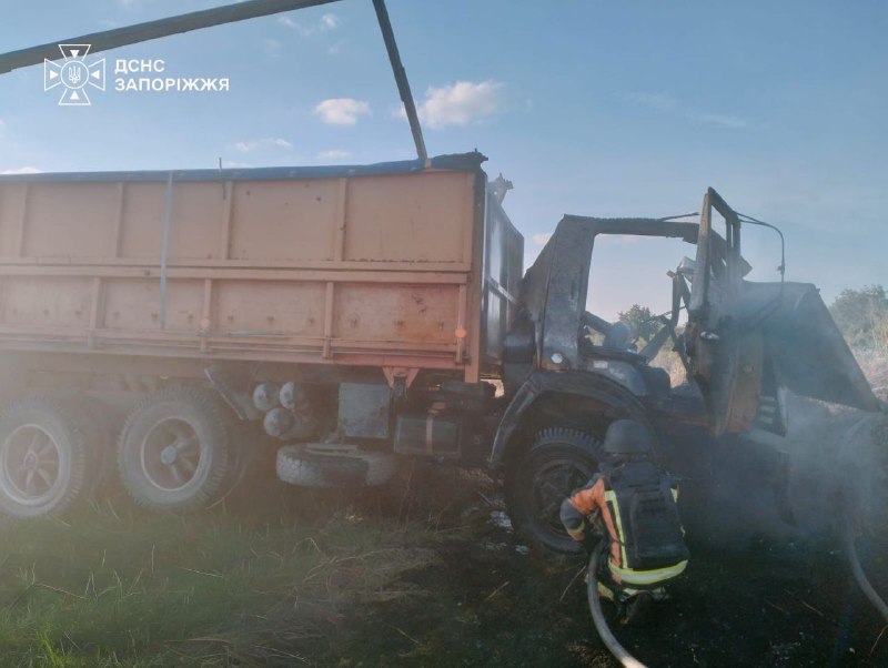 Konsekvenser av en drönarattack i utkanten av Zaporizjzja