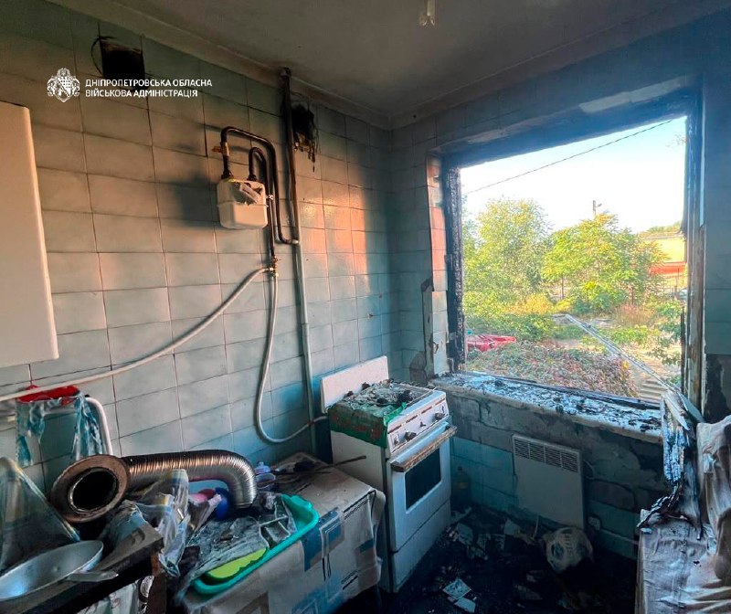 Conseguenze di un bombardamento nella regione di Dnipropetrovsk